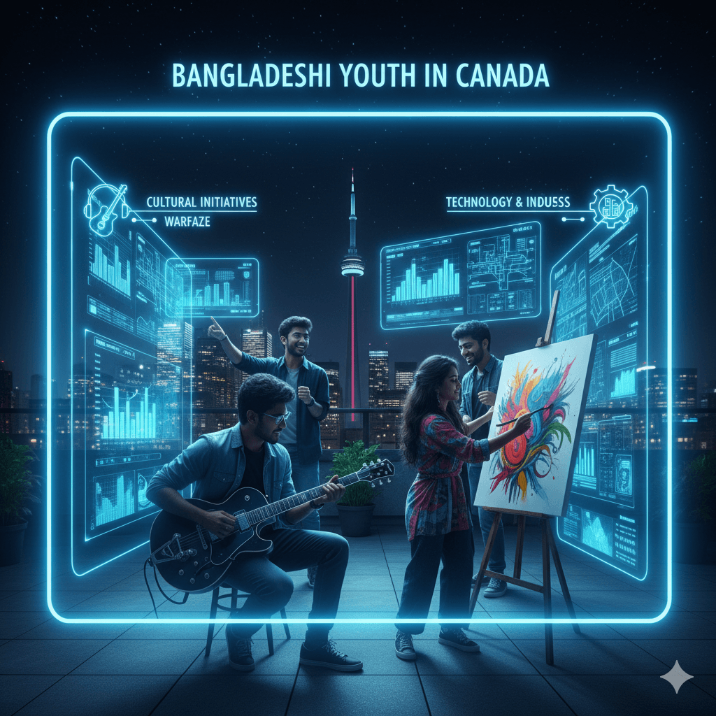 কানাডায় বাংলাদেশি তরুণদের প্রযুক্তি ও শিল্পে সাফল্য: ওয়ারফেজ ও সাংস্কৃতিক উদ্যোগ